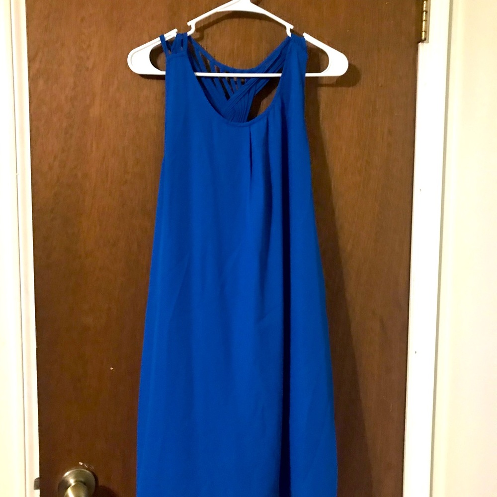 Royal blue summer high/low dress